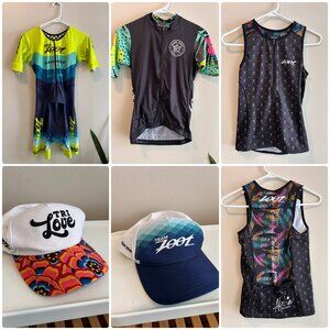 Team Zoot Triathlon **BUNDLE** Medium and Large items. Worn little. Kona Bound.